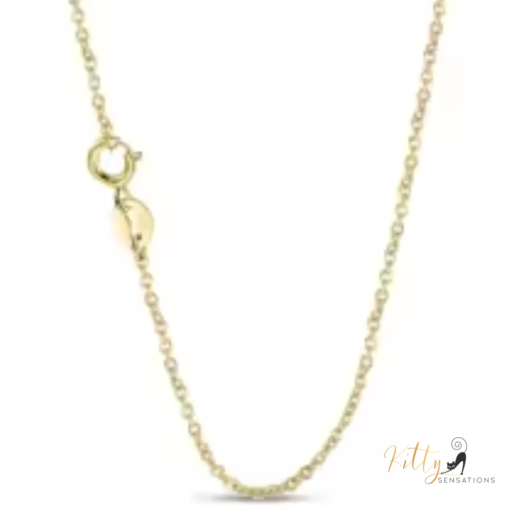 925 Sterling Silver Necklace Chain - Gold Plated - 45 cm