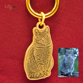 KittySensations™ Custom Cat Charm Bracelet with Personal Engraving in Solid 925 Sterling Silver or Gold Plated Titanium - Your Choice! ($59.95)