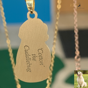 Personalized Dog Necklace with Engraving in Solid 925 Sterling Silver or Gold/Rose Gold plated Titanium - Your Choice ($59.95)