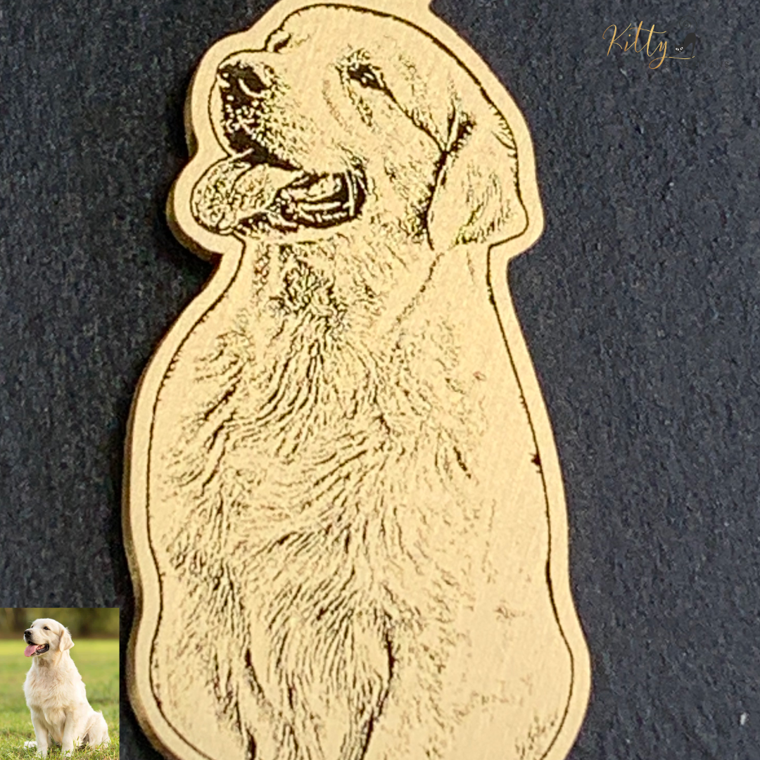 Personalized Dog Necklace with Engraving in Solid 925 Sterling Silver or Gold/Rose Gold plated Titanium - Your Choice ($59.95)