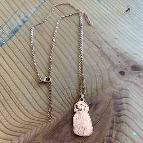 Personalized Dog Necklace with Engraving in Solid 925 Sterling Silver or Gold/Rose Gold plated Titanium - Your Choice ($59.95)