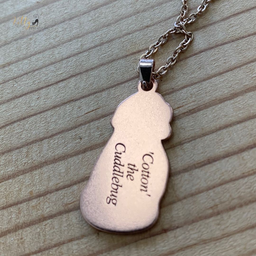 Personalized Dog Necklace with Engraving in Solid 925 Sterling Silver or Gold/Rose Gold plated Titanium - Your Choice ($59.95)