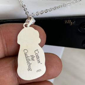 Personalized Dog Necklace with Engraving in Solid 925 Sterling Silver or Gold/Rose Gold plated Titanium - Your Choice ($59.95)