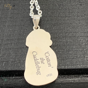 Personalized Dog Necklace with Engraving in Solid 925 Sterling Silver or Gold/Rose Gold plated Titanium - Your Choice ($59.95)