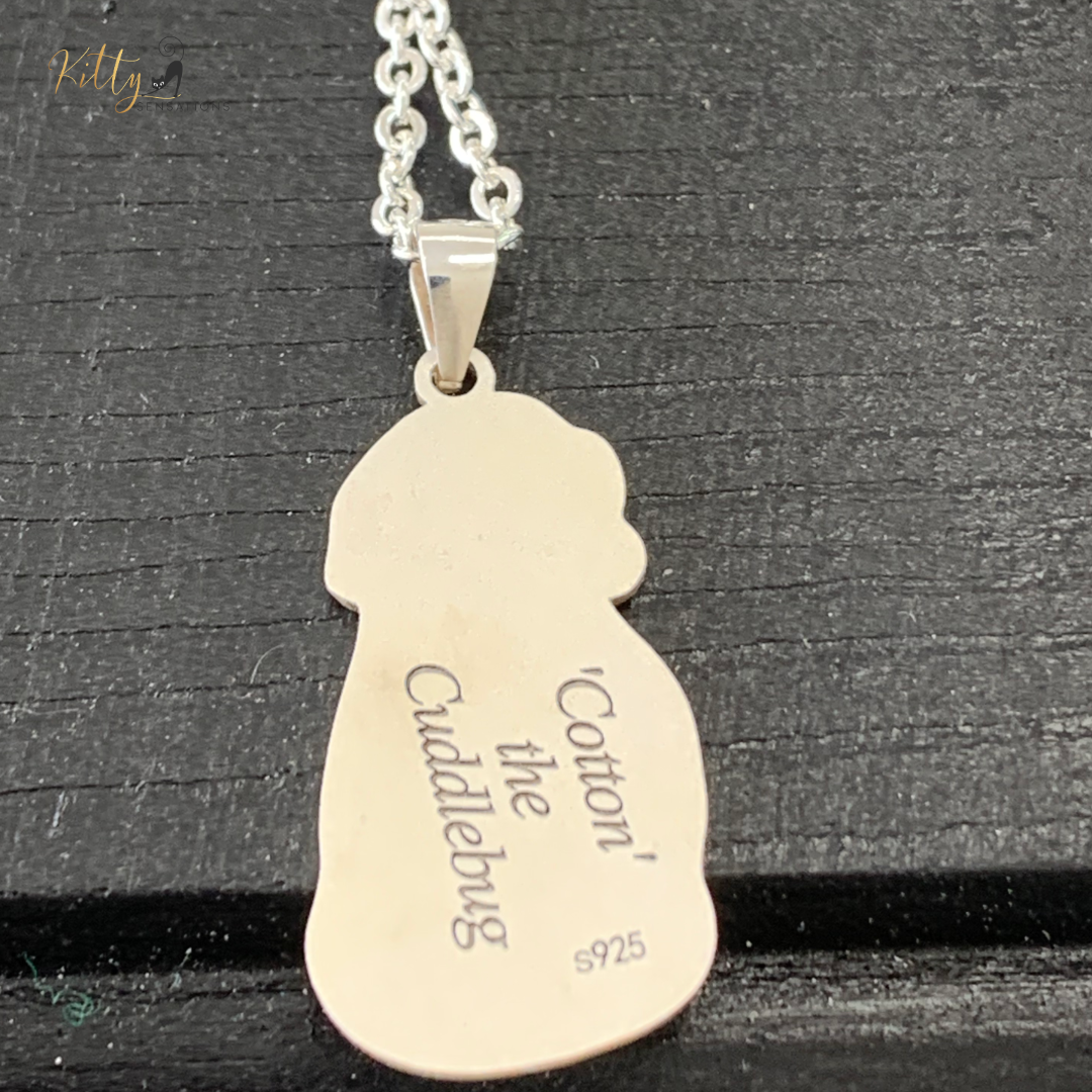 Personalized Dog Necklace with Engraving in Solid 925 Sterling Silver or Gold/Rose Gold plated Titanium - Your Choice ($59.95)