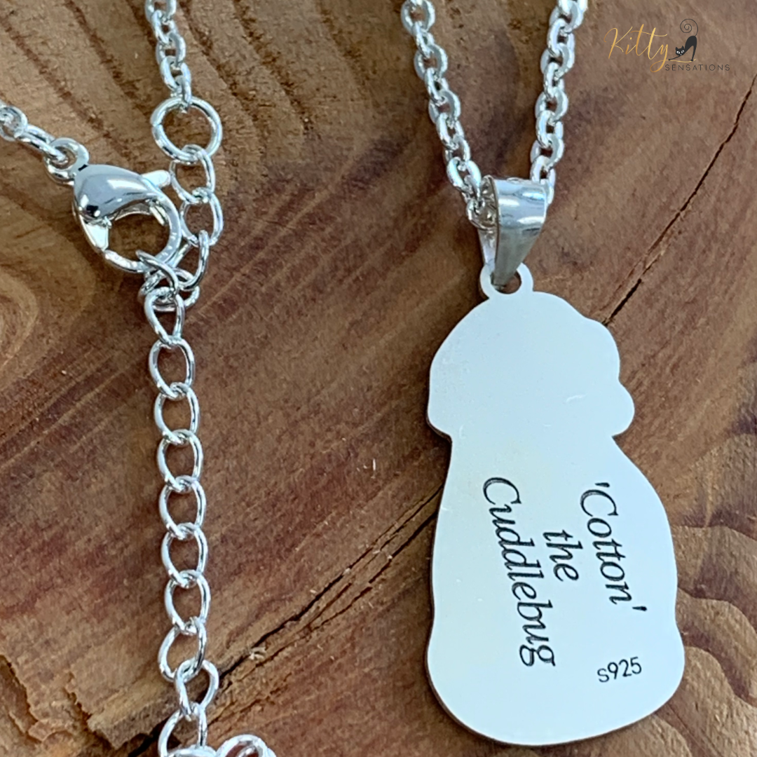 Personalized Dog Necklace with Engraving in Solid 925 Sterling Silver or Gold/Rose Gold plated Titanium - Your Choice ($59.95)