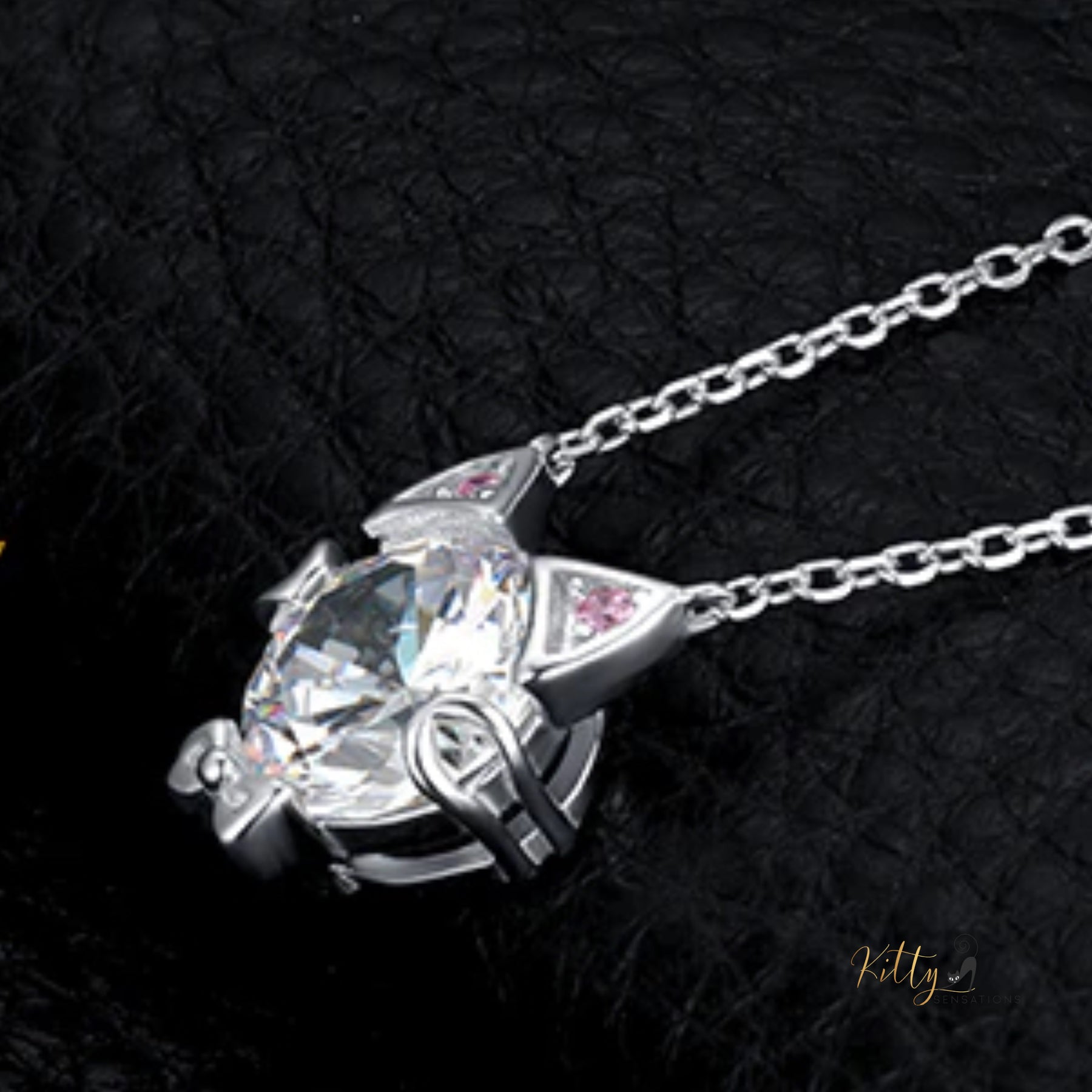 Classy Sparkling CZ Kitty 3-Piece Jewelry Set (Fine Jewelry) in Solid 925 Sterling Silver